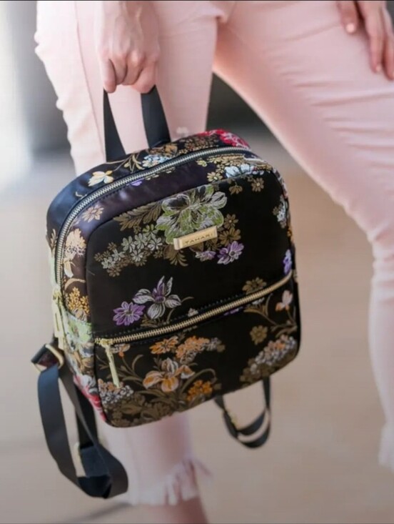 brocade floral mini backpack Jihqo Spring Elegant Flowers for Women Quilted Small Backpack Purse Causal Daypack for Travel, M : Clothing, Shoes & Jewelry Soft to the touch Yucurem Mini Floral Backpack for